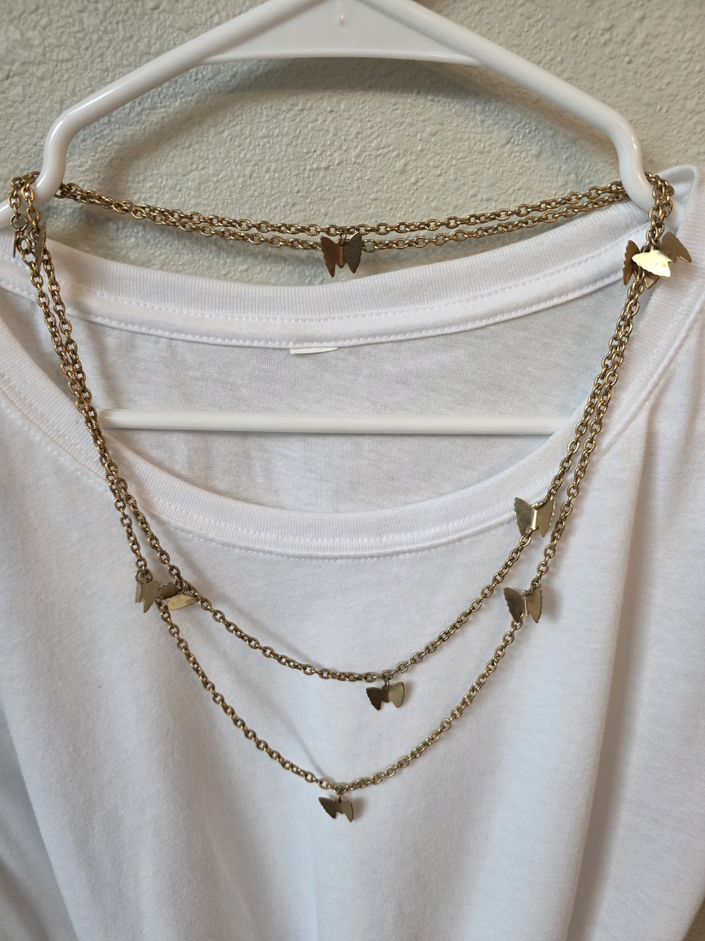 Gold Butterfly Multi-Layer Necklace  #73